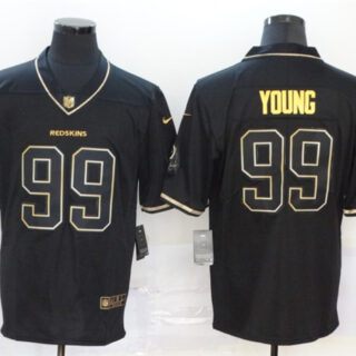 Nike Redskins 99 Chase Young Black Gold Vapor Untouchable Limited Jersey