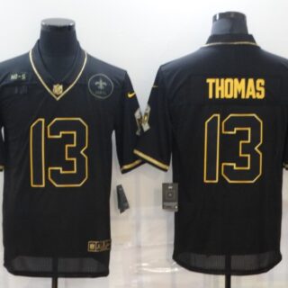 Nike Saints 13 Michael Thomas Black Gold 2020 Salute To Service Limited Jersey