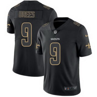 Nike Saints #9 Drew Brees Black Men's Stitched NFL Limited Rush Impact Jersey$149.99$22.5