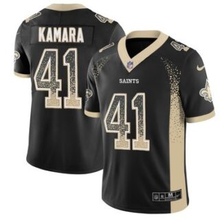Nike Saints 41 Alvin Kamara Black Drift Fashion Limited Jersey