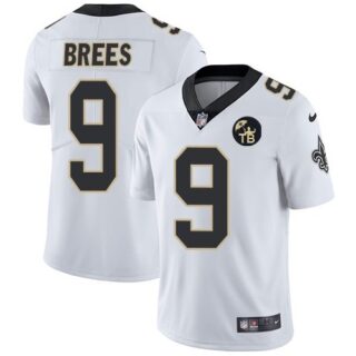 Nike Saints 9 Drew Brees White W Tom Benson Patch Vapor Untouchable Limited Jersey