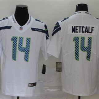 Nike Seahawks 14 D.K. Metcalf White Vapor Untouchable Limited Jersey