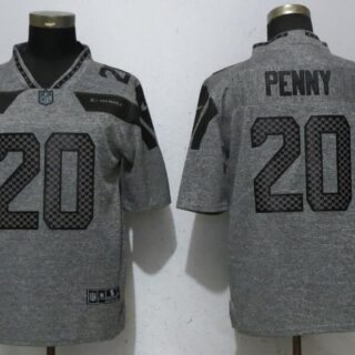 Nike Seahawks 20 Rashaad Penny Gray Gridiron Gray Vapor Untouchable Limited Jersey