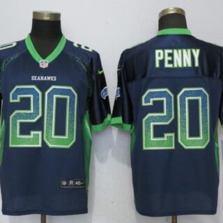 Nike Seahawks 20 Rashaad Penny Navy Drift Fashion Elite Jersey