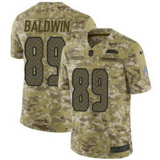 Nike Seahawks #89 Doug Baldwin Camo Men's Stitched NFL Limited 2018 Salute To Service Jersey