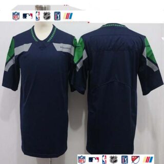 Nike Seahawks Blank Navy Vapor Untouchable Limited Jersey