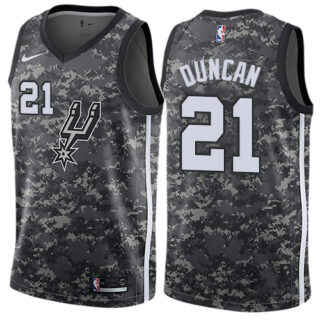 Nike Spurs #21 Tim Duncan Black NBA Swingman City Edition 2018 19 Jersey