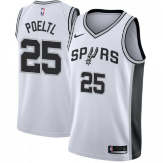 Nike Spurs #25 Jakob Poeltl White NBA Swingman Association Edition Jersey