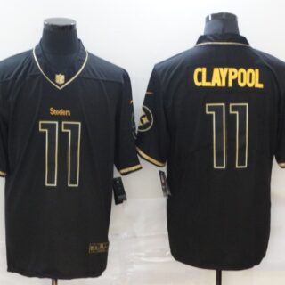 Nike Steelers 11 Chase Claypool Black Gold Vapor Untouchable Limited Jersey