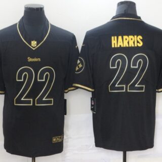 Nike Steelers 22 Najee Harris Black Gold Vapor Untouchable Limited Jersey