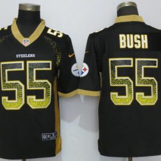 Nike Steelers 55 Devin Bush Black Drift Fashion Limited Jersey