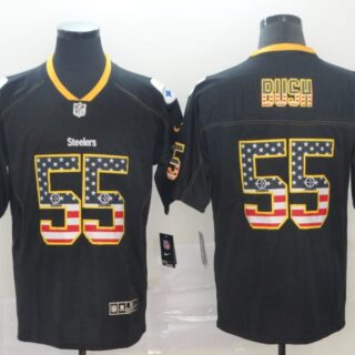 Nike Steelers 55 Devin Bush Black USA Flash Fashion Limited Jersey