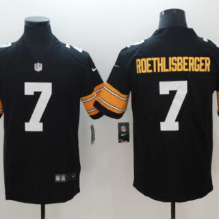 Nike Steelers 7 Ben Roethlisberger Black Alternate Vapor Untouchable Limited Jersey