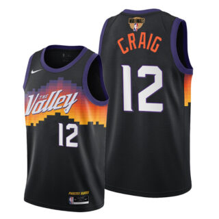 Nike Suns #12 Torrey Craig Men's 2021 NBA Finals Bound City Edition Jersey Black