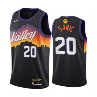 Nike Suns #20 Dario Saric Men's 2021 NBA Finals Bound City Edition Jersey Black