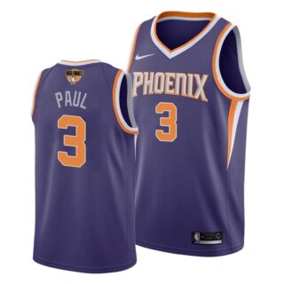 Nike Suns #3 Chris Paul Youth 2021 NBA Finals Bound Swingman Icon Edition Jersey Purple