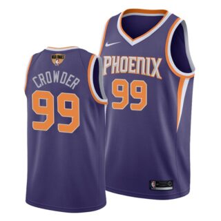 Nike Suns #99 Jae Crowder Men's 2021 NBA Finals Bound Swingman Icon Edition Jersey Purple