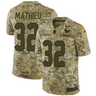 Nike Texans #32 Tyrann Mathieu Camo Youth Stitched NFL Limited 2018 Salute to Service Jersey