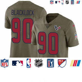 Nike Texans #90 Ross Blacklock Olive Men's Stitched NFL Limited 2017 Salute To Service Jersey