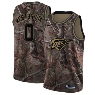 Nike Thunder #0 Russell Westbrook Camo Youth NBA Swingman Realtree Collection Jersey