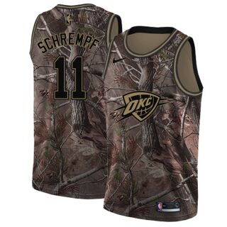 Nike Thunder #11 Detlef Schrempf Camo NBA Swingman Realtree Collection Jersey