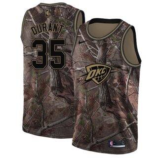 Nike Thunder #35 Kevin Durant Camo Women's NBA Swingman Realtree Collection Jersey