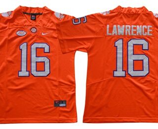Nike Tigers #16 Trevor Lawrence Orange Limited Stitched NCAA Jersey
