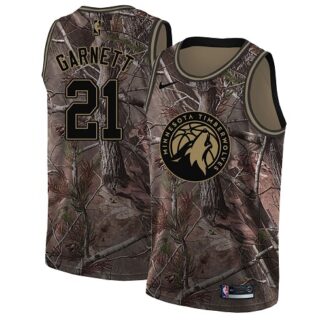 Nike Timberwolves #21 Kevin Garnett Camo NBA Swingman Realtree Collection Jersey