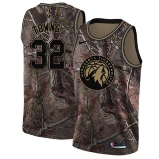 Nike Timberwolves #32 Karl-Anthony Towns Camo NBA Swingman Realtree Collection Jersey