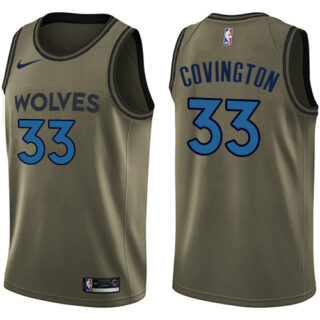 Nike Timberwolves #33 Robert Covington Green NBA Swingman Salute to Service Jersey