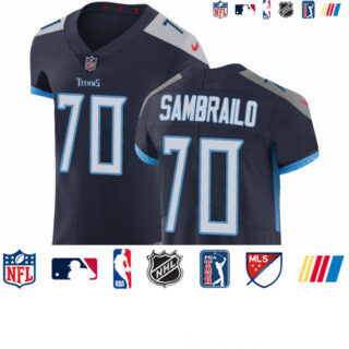Nike Titans #70 Ty Sambrailo Navy Blue Team Color Men's Stitched NFL Vapor Untouchable Elite Jersey