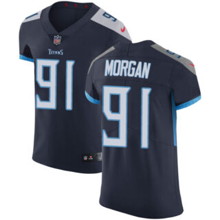 Nike Titans #91 Derrick Morgan Navy Blue Team Color Men's Stitched NFL Vapor Untouchable Elite Jersey