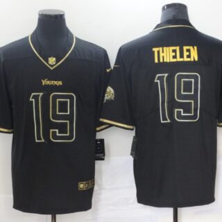 Nike Vikings 19 Adam Thielen Black Gold Vapor Untouchable Limited Jersey