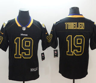 Nike Vikings 19 Adam Thielen Black Shadow Legend Limited Jersey