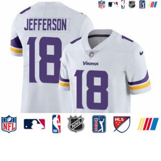 Nike Vikings #18 Justin Jefferson White Men's Stitched NFL Vapor Untouchable Limited Jersey