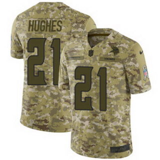 Nike Vikings #21 Mike Hughes Camo Men's Stitched NFL Limited 2018 Salute To Service Jersey