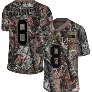 Nike Vikings #8 Kirk Cousins Camo Men's Stitched NFL Limited Rush Realtree Jersey