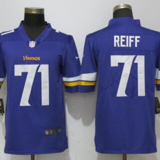 Nike Vikings 71 Riley Reiff Purple Vapor Untouchable Limited Jersey