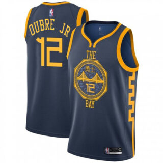 Nike Warriors #12 Kelly Oubre Jr Navy NBA Swingman City Edition 2018 19 Jersey