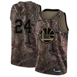 Nike Warriors #24 Rick Barry Camo NBA Swingman Realtree Collection Jersey