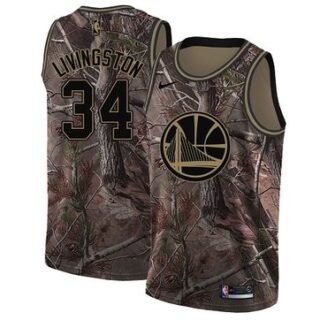 Nike Warriors #34 Shaun Livingston Camo NBA Swingman Realtree Collection Jersey