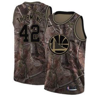 Nike Warriors #42 Nate Thurmond Camo NBA Swingman Realtree Collection Jersey
