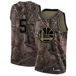 Nike Warriors #5 Kevon Looney Camo NBA Swingman Realtree Collection Jersey