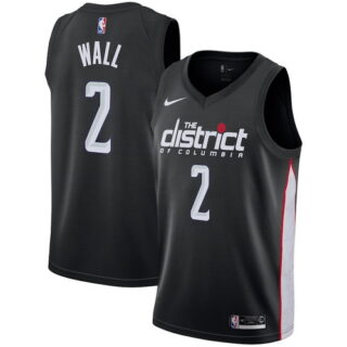 Nike Wizards 2 John Wall Black 2018-19 City Edition Nike Swingman Jersey