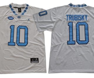 North Carolina #10 Mitchell Trubisky White Limited Stitched NCAA Jersey