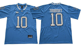 North Carolina Tar Heels 10 Mitch Trubisky Blue College Football Jersey