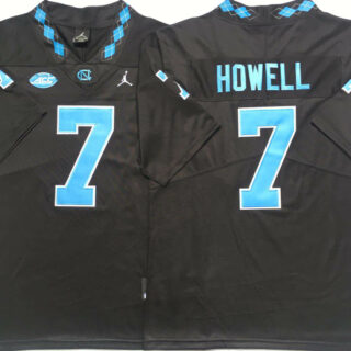 North Carolina Tar Heels 7 Sam Howell Black College Football Jersey