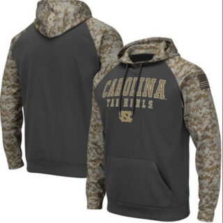 North Carolina Tar Heels Gray Camo Men's Pullover Hoodie