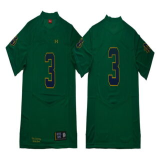 Notre Dame Fighting Irish #3 Green Under Armour College Football Jersey