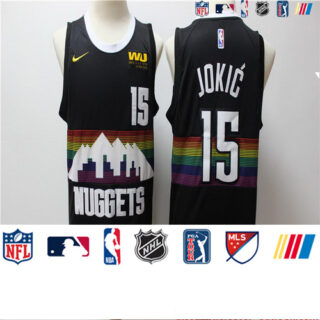 Nuggets 15 Nikola Jokic Black 2019-20 City Edition Nike Swingman Jersey